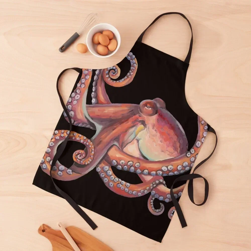 

Octopus Apron Cute Kitchen Accessories For Men Kitchen For Women barber uniform Apron