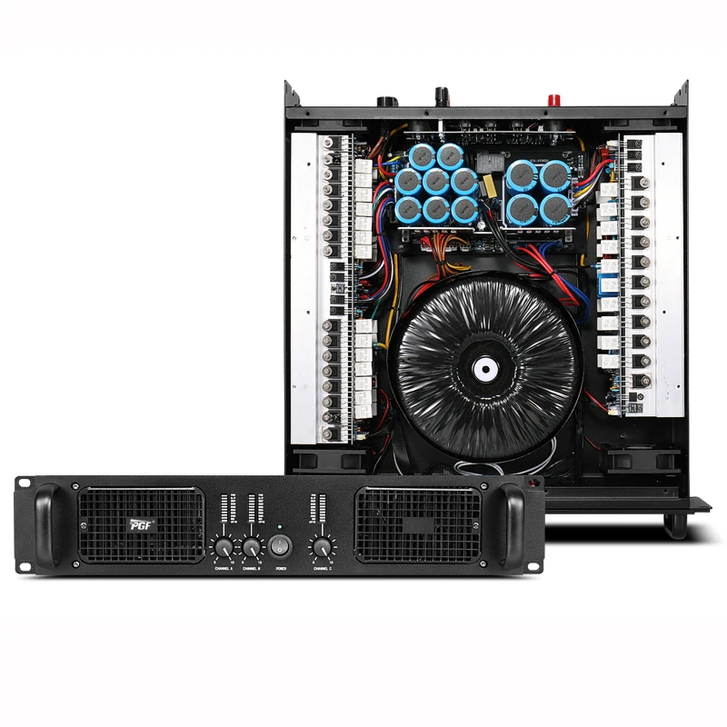 Hot Sale 2U 800W+800W+1200W Power Amplifier Class H 3 Channel Powerful Stereo Subwoofer Professional Sound Amplifier