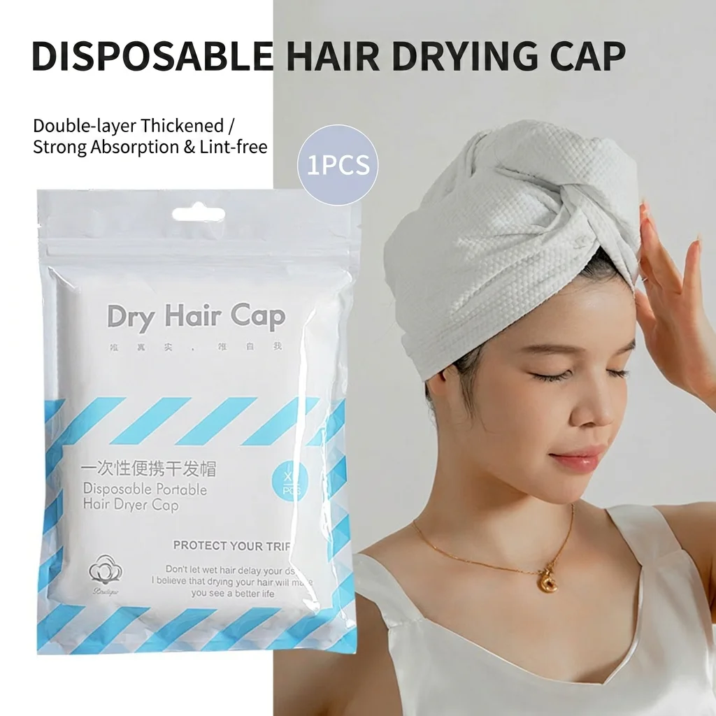 

Thickened Dry Hair Cap Skin-Friendly Travel Hair Towel Super Absorbent Hair Towel Soft For Hotel Stays Business Trips Gym