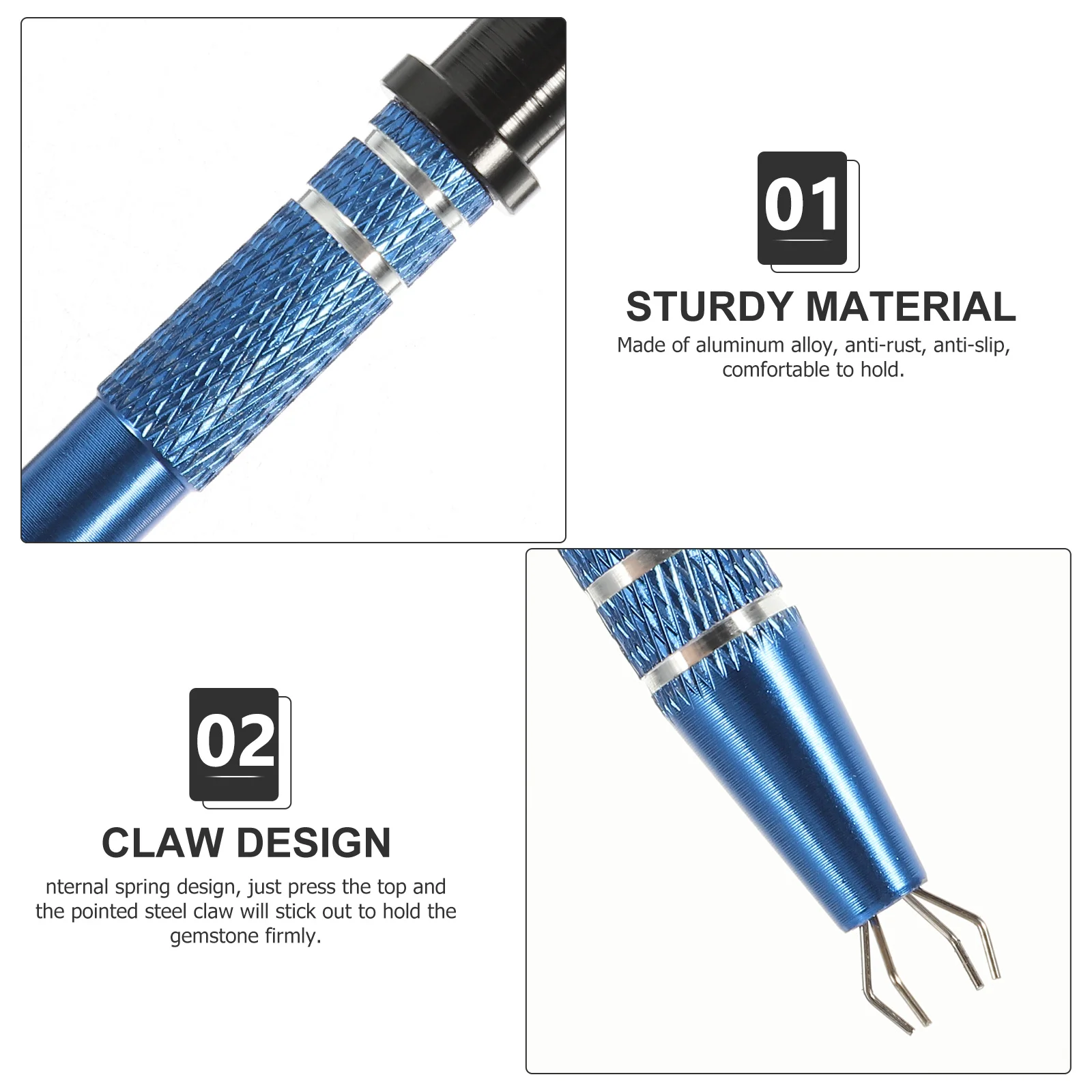 

2pcs Screw Up Tool Aluminum Alloy For Ic Chips Electronic Components Small Parts Metal Grabber 4-Prong Extractor