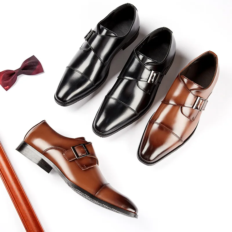 Handmade Men Formal Shoes Leather Business Dress Wedding Flats Man Office Luxury Male Breathable Oxfords Suit Shoes 2022