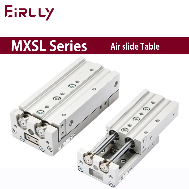 Air Slide Table MXSL dual rod Rail slide air pneumatic cylinder bore 6 8 12 16 20 25mm stroke 10 20 30 40 50mm 75 100 125 150mm