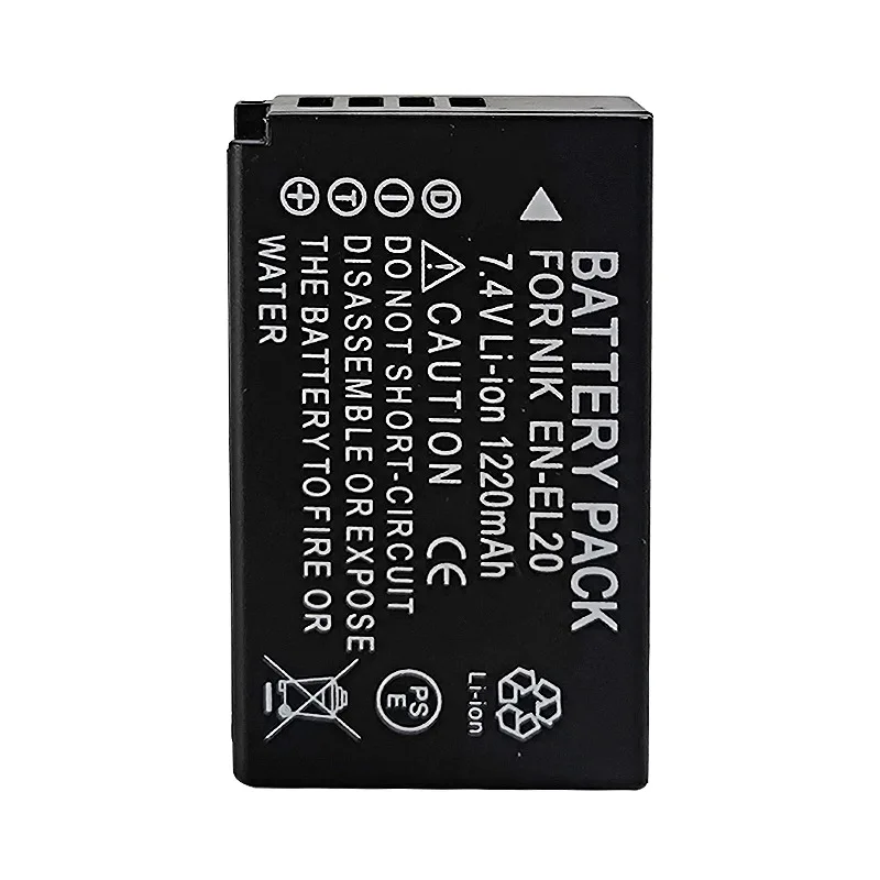 

1220mAh EN-EL20 EN-EL20A Batteries for P1000 DL24-500 for 1 J1 J2 J3 S1 V3 AW1 A 7.4V Battery