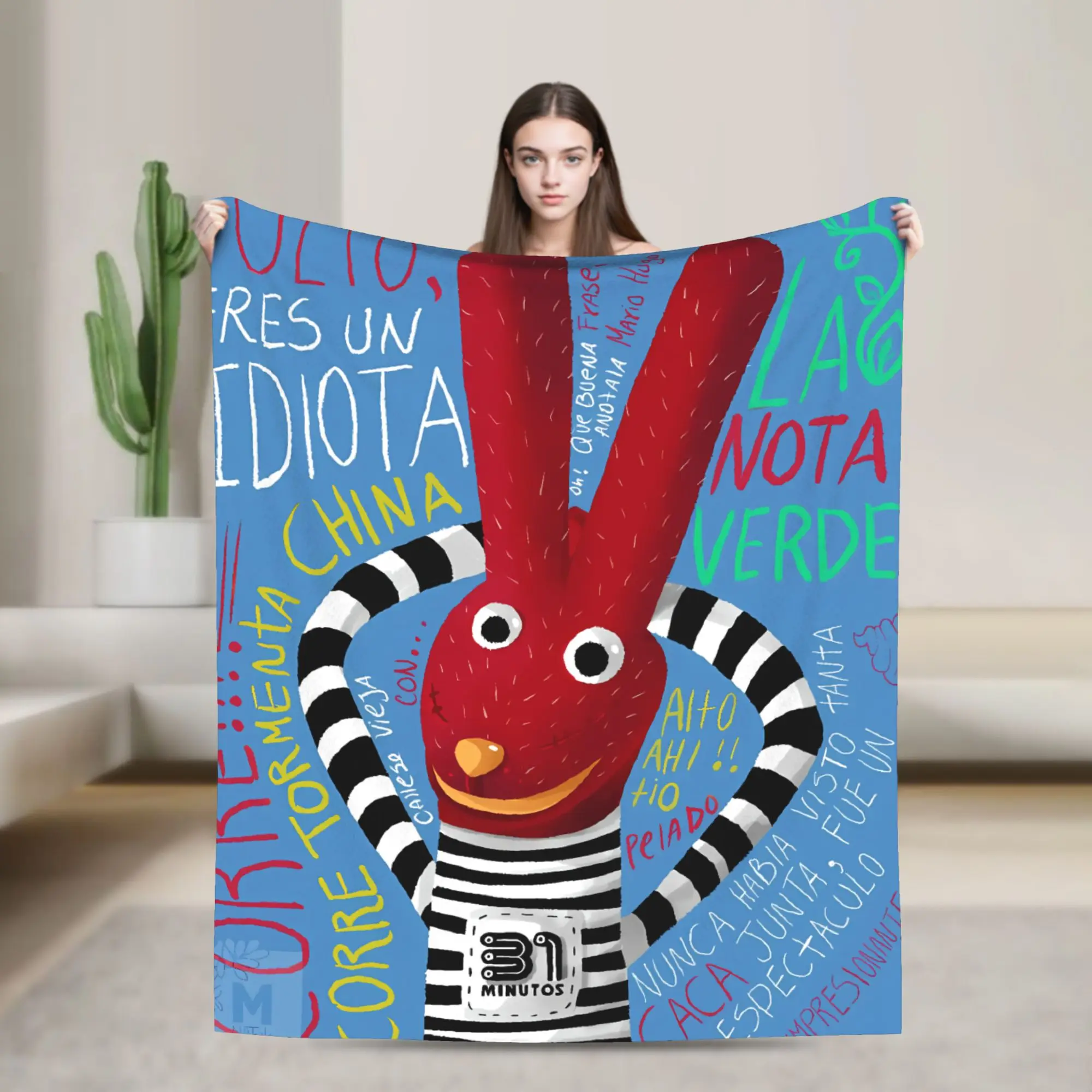 31 دقيقة خوان كارلوس بودوك الفانيلا بطانية الشتاء الدافئة الفراش يلقي للأطفال الكبار غرفة نوم المفرش أريكة غطاء سرير