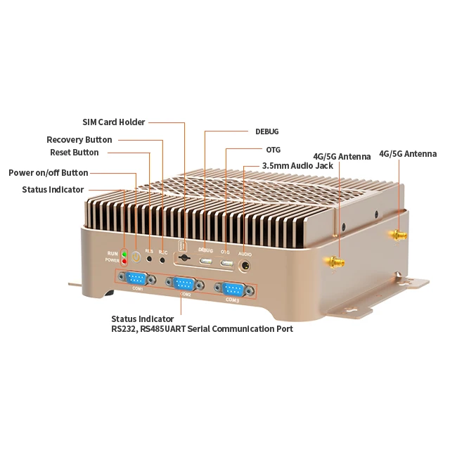 نظام NVIDIA Jetson AGX Orin 64GB 275TOPS Edge AI مع منفذ إيثرنت 1x IP مستقل ثنائي النطاق 4G/5G WIFI 1x T906 #3