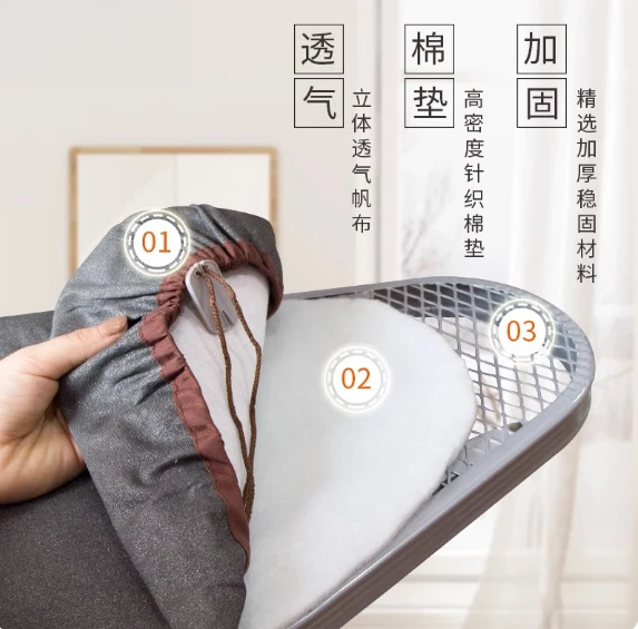 Tábua de passar roupa escondida Tábua de passar roupa dobrável montada na parede com amortecimento de rotação de 180 graus