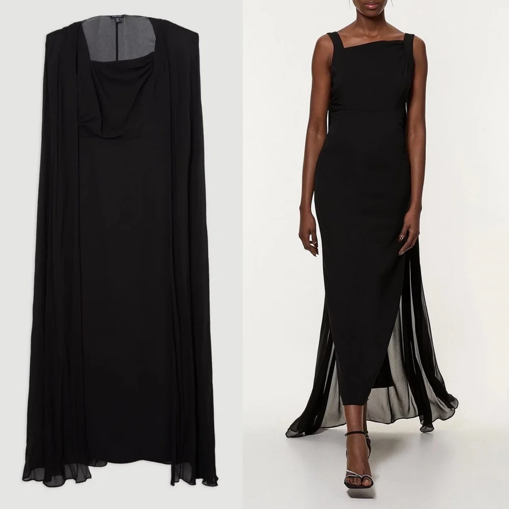 

Customized High Quality Fashion Chiffon Ruched Mermaid Spaghetti strap Ankle Length Dresses Bespoke Occasion Dresses Matching