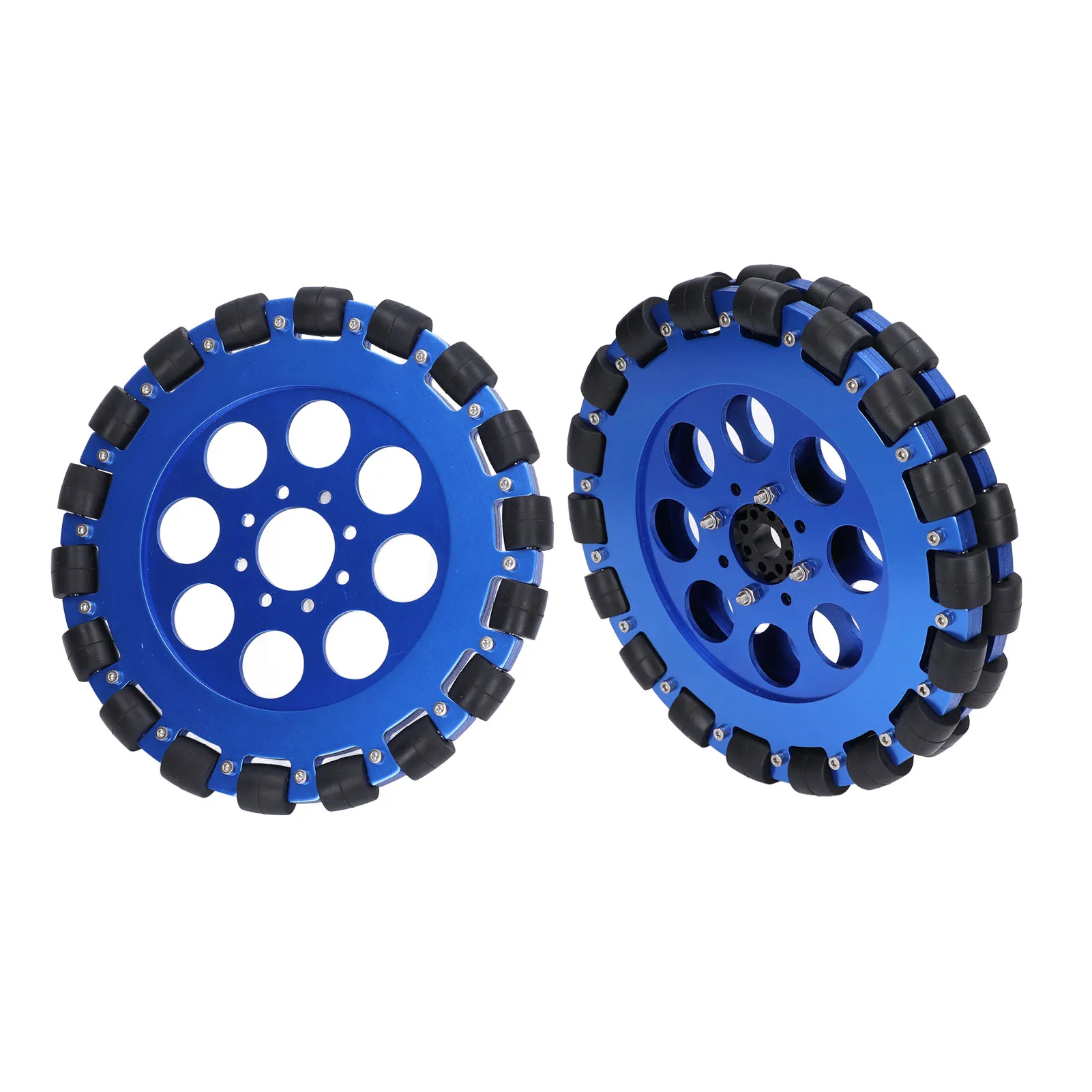 Omni ล้อ 8in รอบทิศทางอลูมิเนียมอัลลอยด์ Hub ส่วนประกอบสําหรับหุ่นยนต์ DIY Omni ล้อ Omni ล้อหุ่นยนต์ล้อ