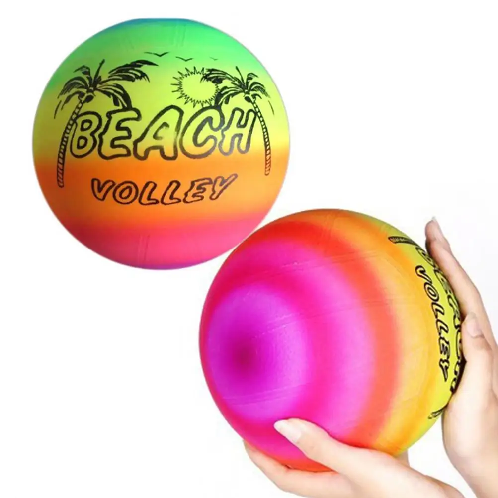 3 Pcs Rainbow Ball Bright Toys Sports Play Football Kickball Handball Plastic Ball Children Games Outdoor Activities