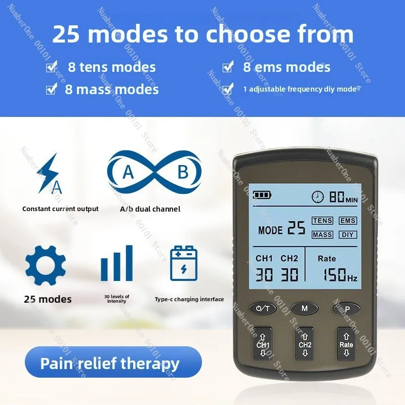 Low Frequency Pulse 510K Dual Channel EMS Meridian Physiotherapy Instrument Shoulder and Cervical Massage Instrument 7000Pr