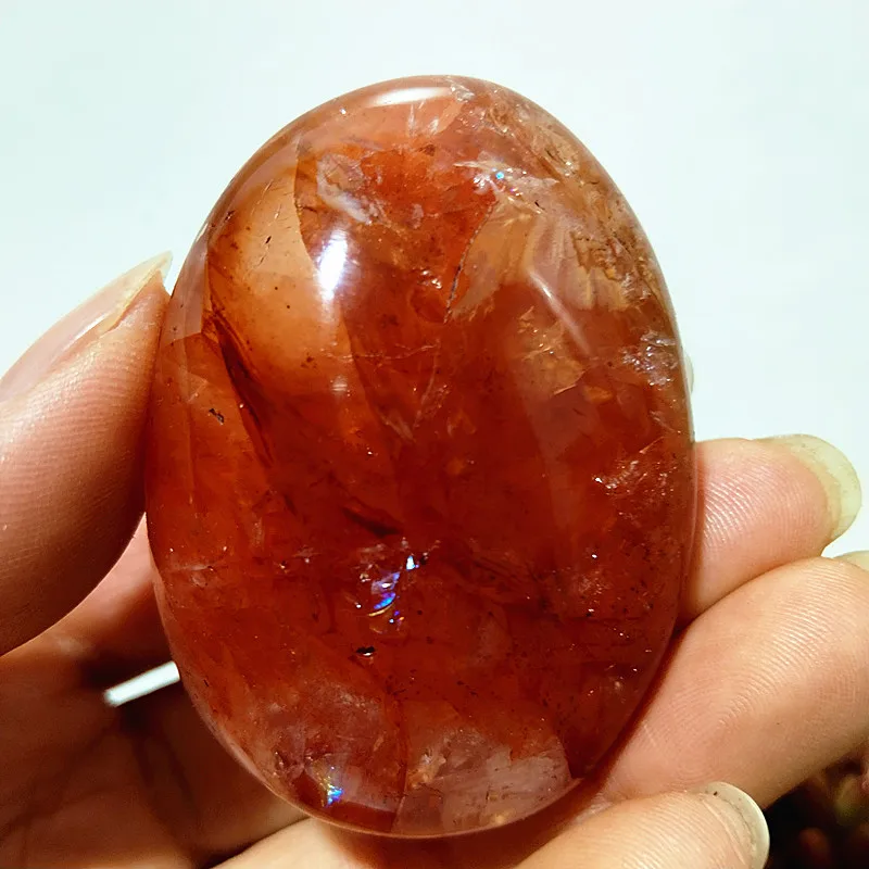 

high quality Natural Stone Red Hematoid quartz Crystal palm Meditate And Chakra Healing Feng Shui Crystal Home Decoration