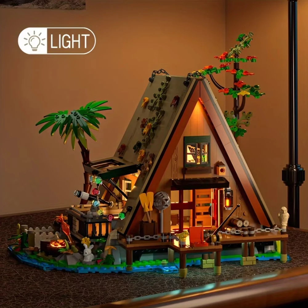 WLtoys 1486PCS Forest House Building Blocks A-Frame Tree Cabin Set di esposizioni da collezione Kit di mattoni da costruzione per bambini Regalo fai da te