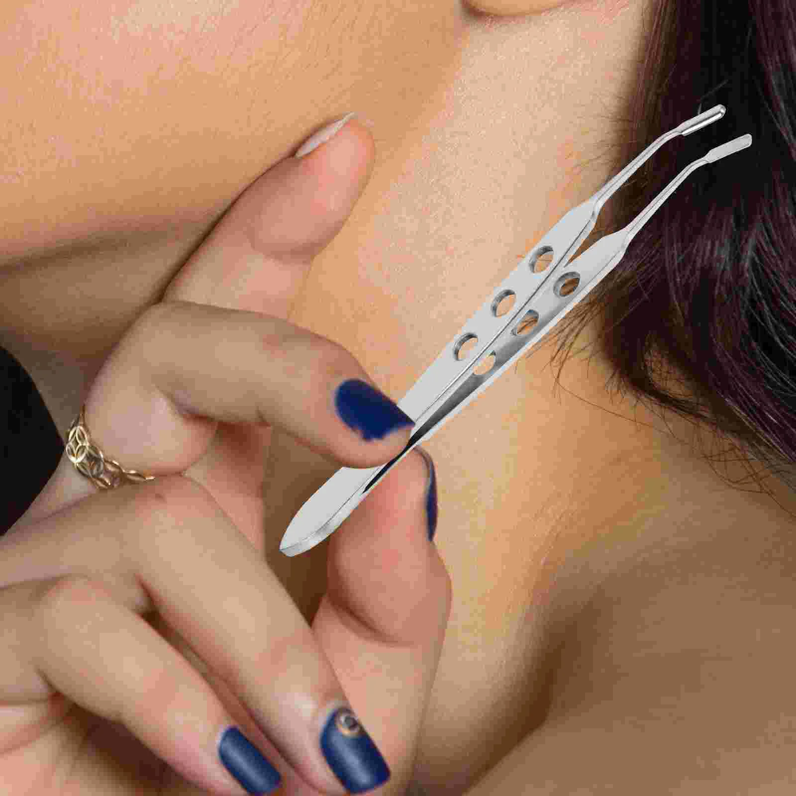 Pinzetta per palpebre Meibomian Glande Expressor Acciaio inossidabile Strumento di bellezza per donna Pinzetta per massaggio palpebra Strumento per massaggio palpebra