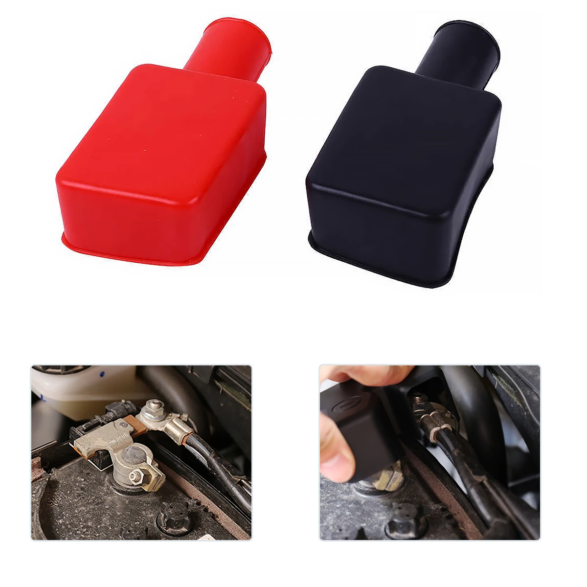 

3 Pairs Car Protection Cover Rubber Covers for Terminal Corrosion Preventer Post Boots Cap
