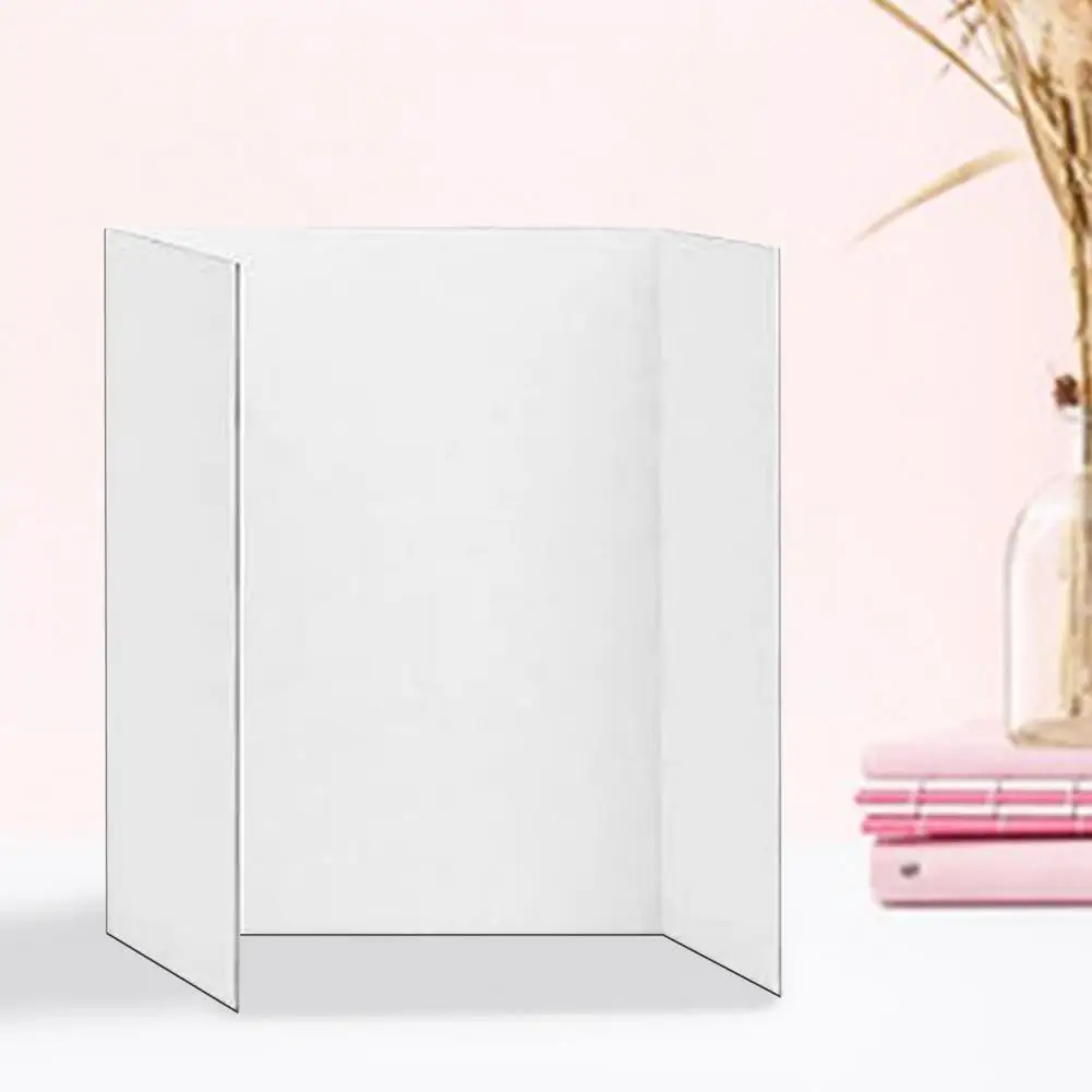 4Pcs Fold Poster Boards Small White Presentation Boards Corrugated Display Board Business Display Trifold Panel