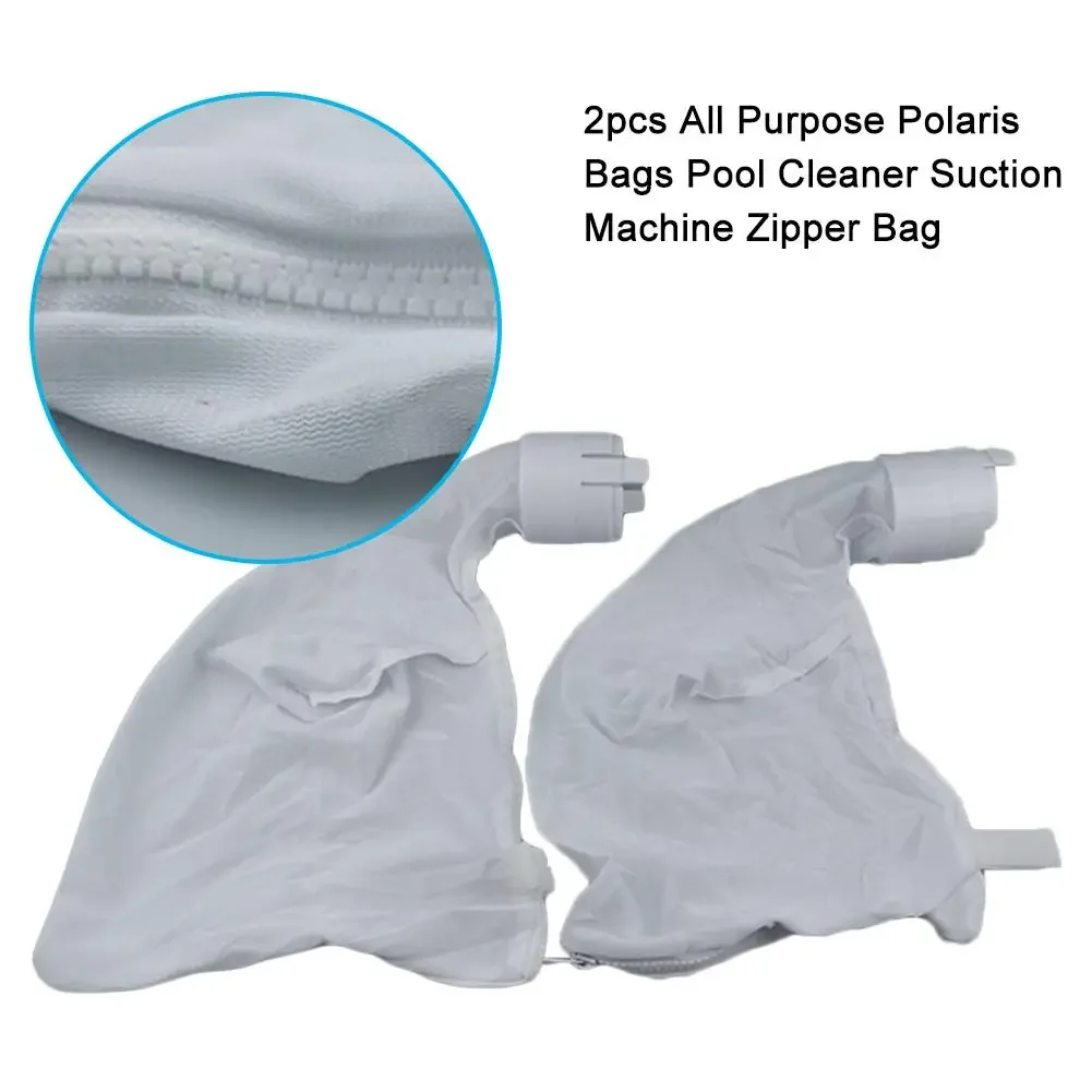 2pcs All Purpose Polaris Bags Swimming Pool Cleaner Filter Bag Suction Machine Zipper Bag Replacement