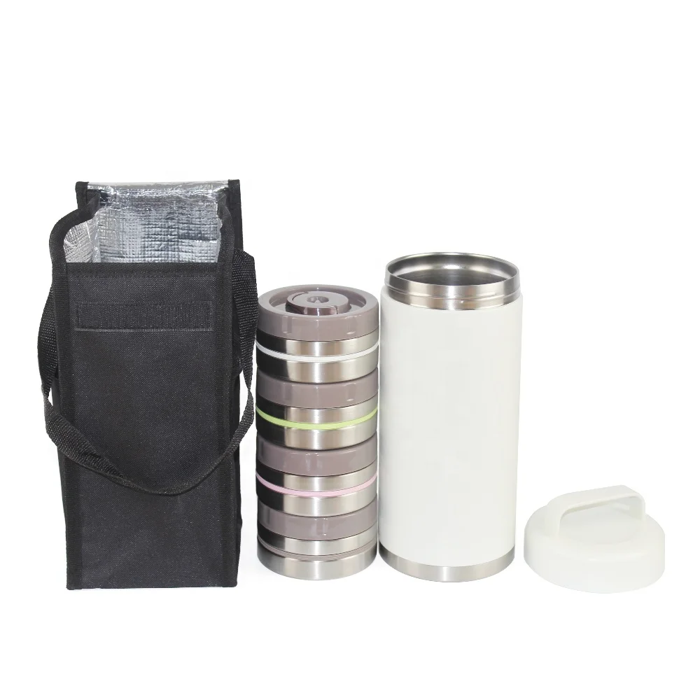 75oz Large Capacity Stainless Steel Vacuum Insulated Food Container Jar Thermos Food Warmer Lunch Box Flask with Bag Tableware - view 2