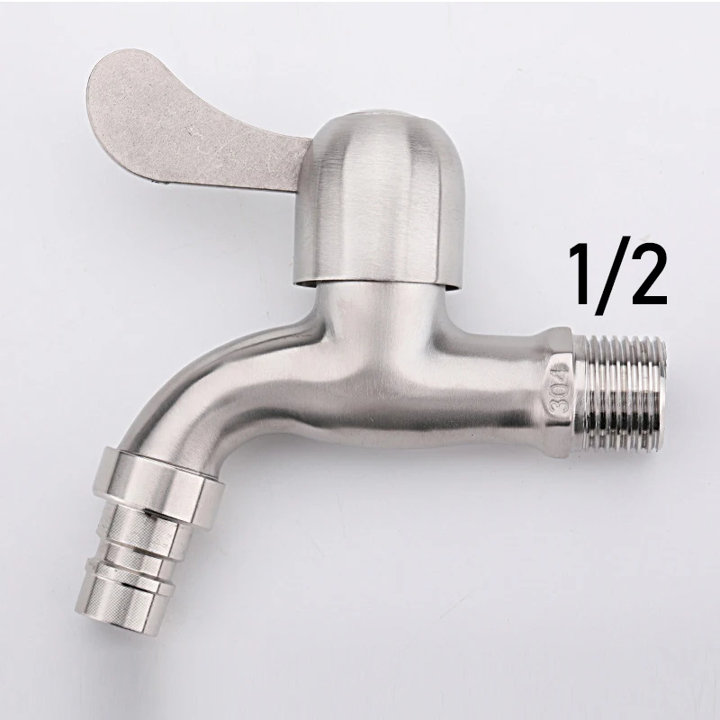 304 حديقة من الفولاذ المقاوم للصدأ تطيل سريع الفتح، الغسالة، صنبور الماء البارد، صنابير حمام السباحة الممسحة #4