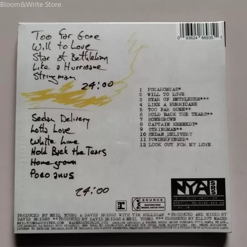 The Lost Album in 1977, Neil Young Chrome Dreams CD,Features 12 Classic Studio Recordings From 1974 - 1976.2 Unreleased Versions