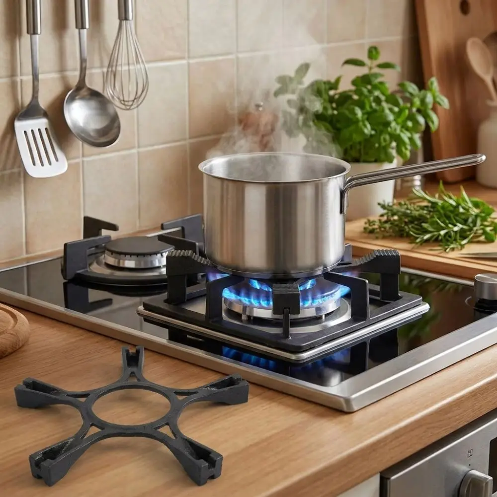 Anti-skid Gas Stove Stand 4 Claws Stable Wok Support Ring Anti-corrosive Cast Iron Rust Proof Gas Stove Bracket Kitchen Use