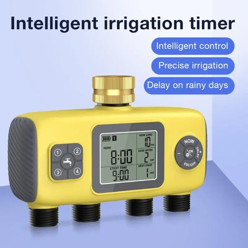 

4 Channel Garden Watering Timer Automatic Irrigation Timer for Flowerbed Lawns D2RD