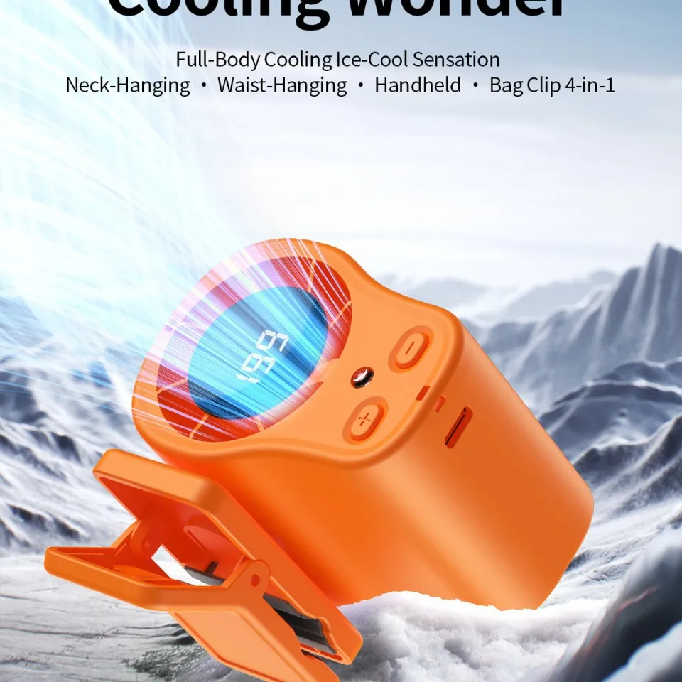 High speed small fan hanging waist clip multi-function stepless speed regulating small fan desktop clip fan