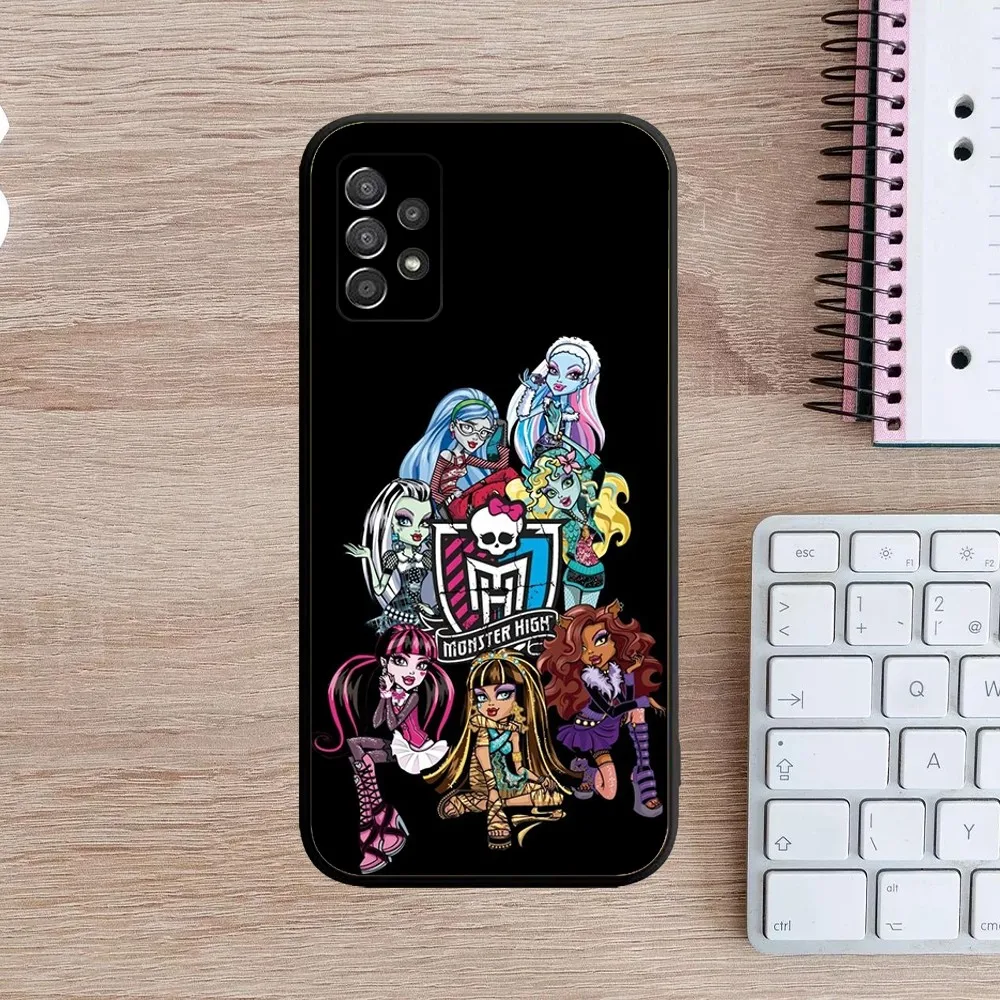 Cartoon M-Monster High Phone Case For Samsung Galaxy A13,A21s,A22,A31,A32,A52,A53,A71,A80,A91 Soft Black Cover