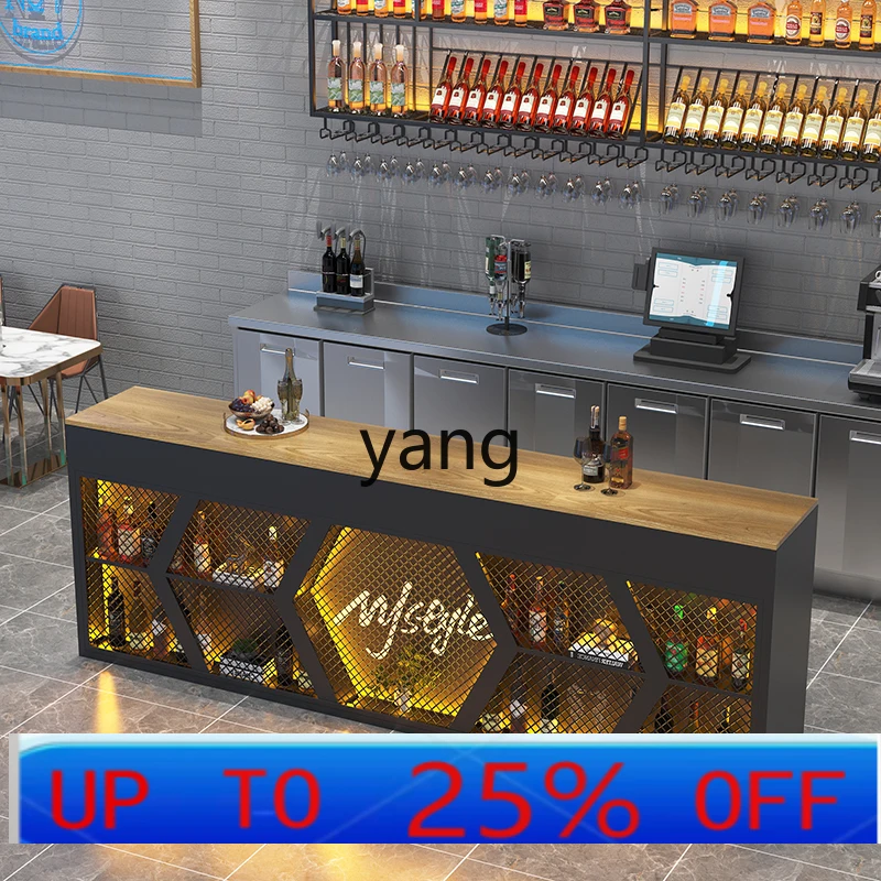 

lmm Industrial Style Iron Bar Counter Bar Restaurant Front Desk Cashier Reception Desk