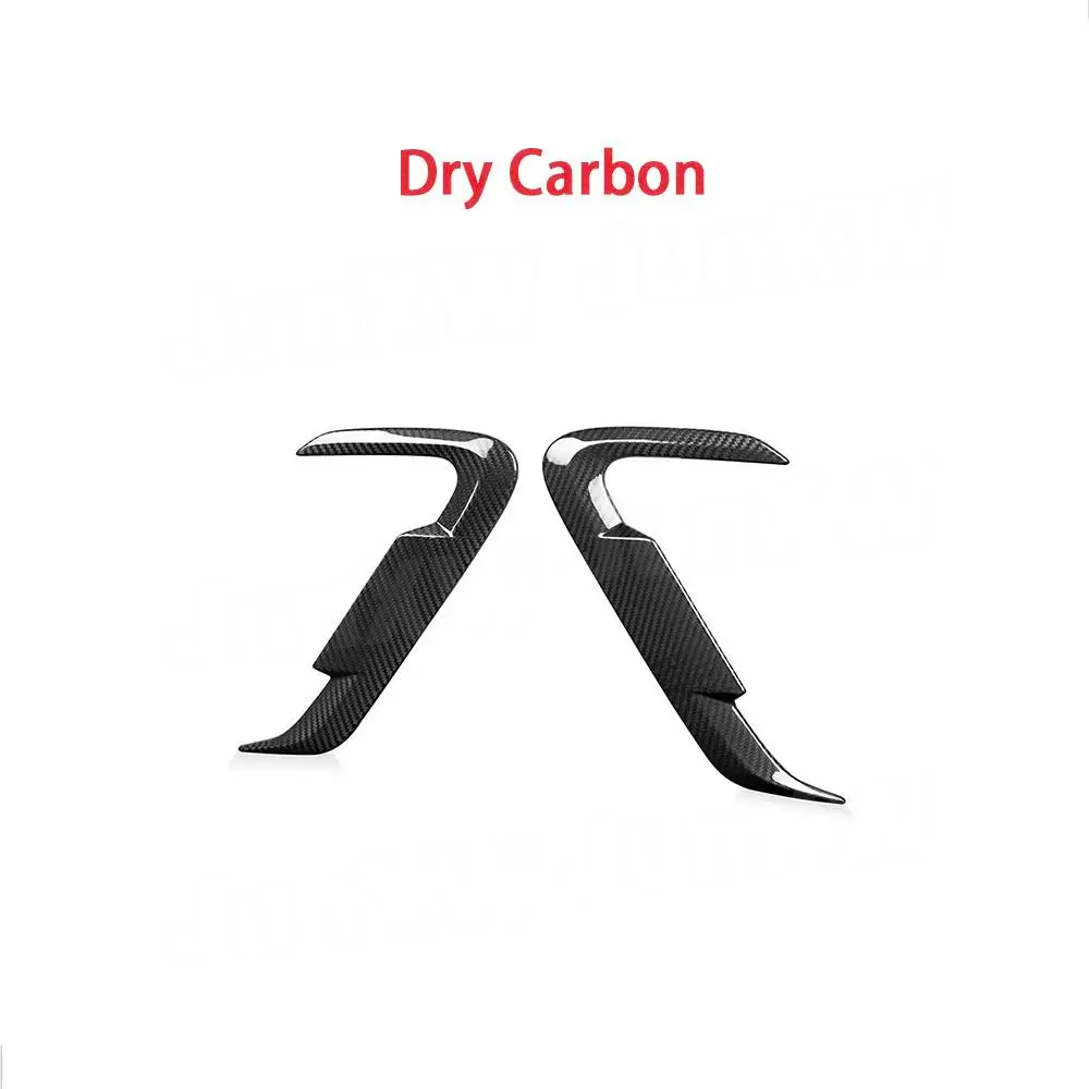 2PCS Carbon Fiber Front Fender Vent Fin Gill Trim Cover For BMW iX3 G08i 2022 Black Bodykits Decoration Car Accessories FRP