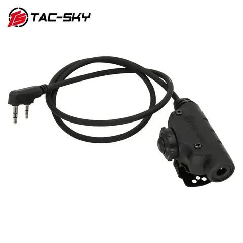 TAC-SKY 전술 U94 V2PTT 어댑터, Kenwood Baofen UV-5R UV-82 UV-6R 워키토키 호환 COMTA SORDIN 헤드