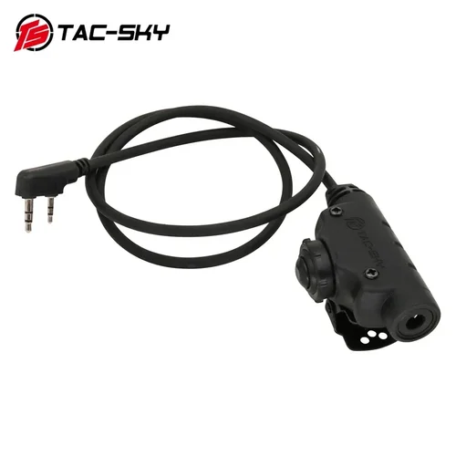 TAC-SKY 전술 U94 V2PTT 어댑터, Kenwood Baofen UV-5R UV-82 UV-6R 워키토키 호환 COMTA SORDIN 헤드