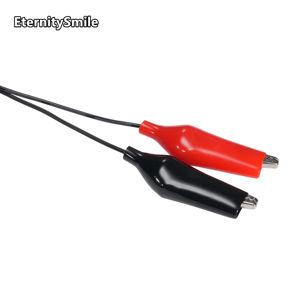 Crocodilo Clamp Testing Line, USB, macho e fêmea cabeça de tamanho médio, vermelho e preto Testing Line, Clamping, Debugging Line
