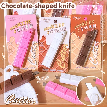 בית הספר Kawaii חנות ניירת חנות כיסים חמודים מיני חותך תיבת חותך שוקולד בצורת כלי סכין pocketnives דברים חמודים