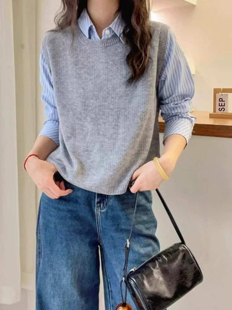 

Commute Casual Long Sve Ne Knitwear Color Blo Design Autumn New Sle Women's Top Faionable Comfortable Pullover