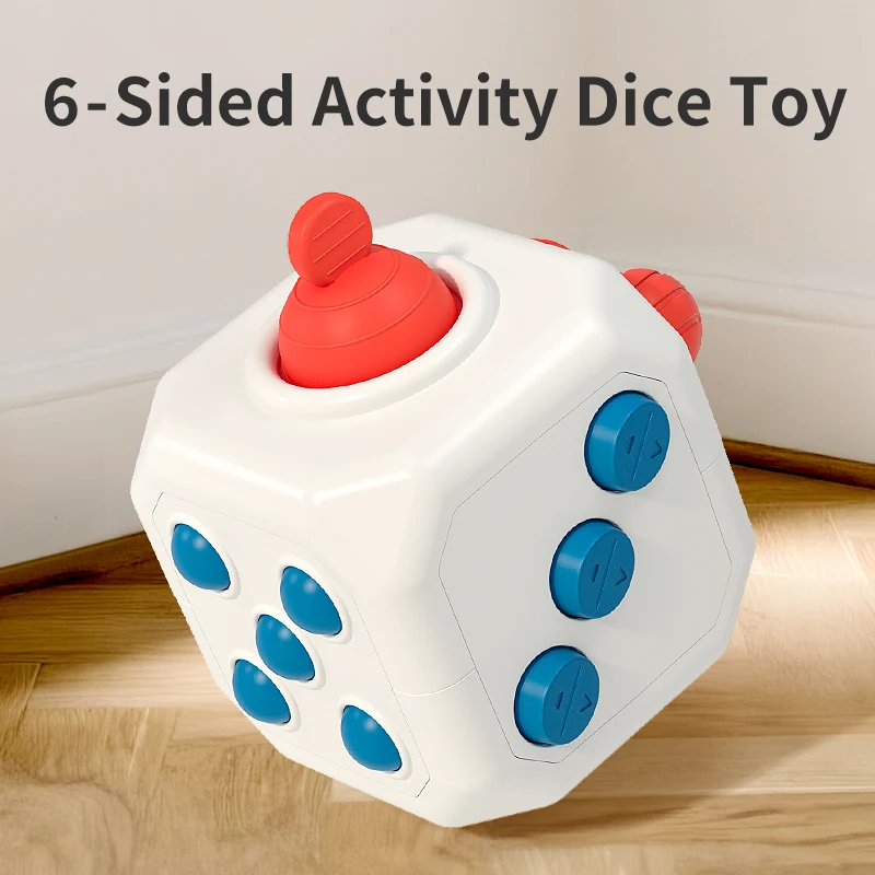 ストレス解消、自閉症、不安緩和のための無地のストレス解消ダイス、大人と子供のための指先遊びストレス解消おもちゃ