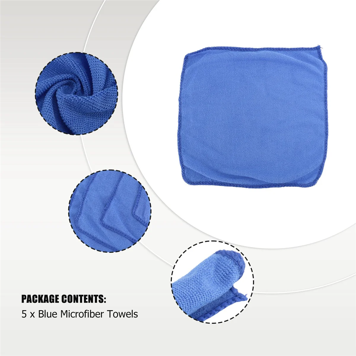 5Pcs Fiber absorbent towel Cleaning towel 25 * 25CM