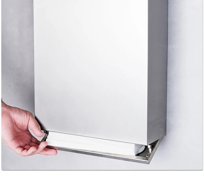 

304 stainless steel commercial bathroom mirror box behind the mirror, hidden hand towel box, hidden tissue box