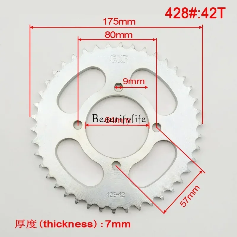 428 tooth plate 28 32 34 38T tooth sprocket electric vehicle modification accessories tricycle chain plate