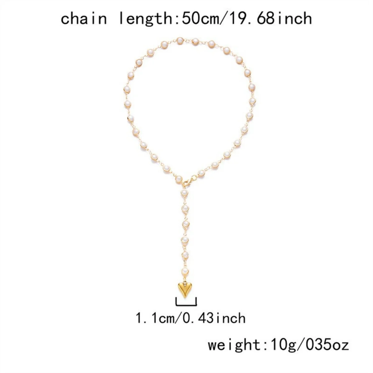 Punk Mehrschichtige Simulierte Perlen Unregelmäßiger Hohler Quadratischer Anhänger Halskette für Damen und Herren Vintage Herz-Quasten-Choker Party-Schmuck – Detail 25