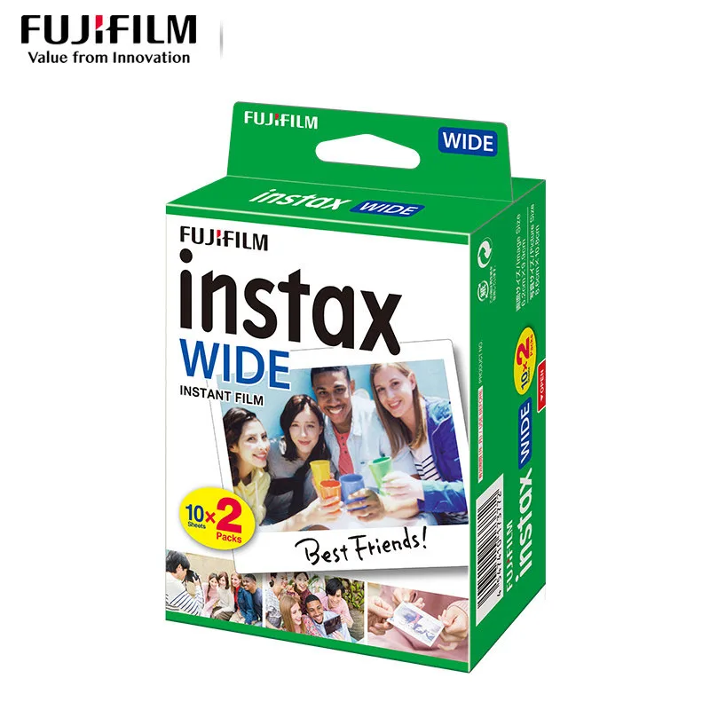 10/20/40/60/80/100 Sheets Fujifilm Instax Wide Film White Edge Paper for Fuji Instant Camera WIDE 210 300 400 Link Wide Printer