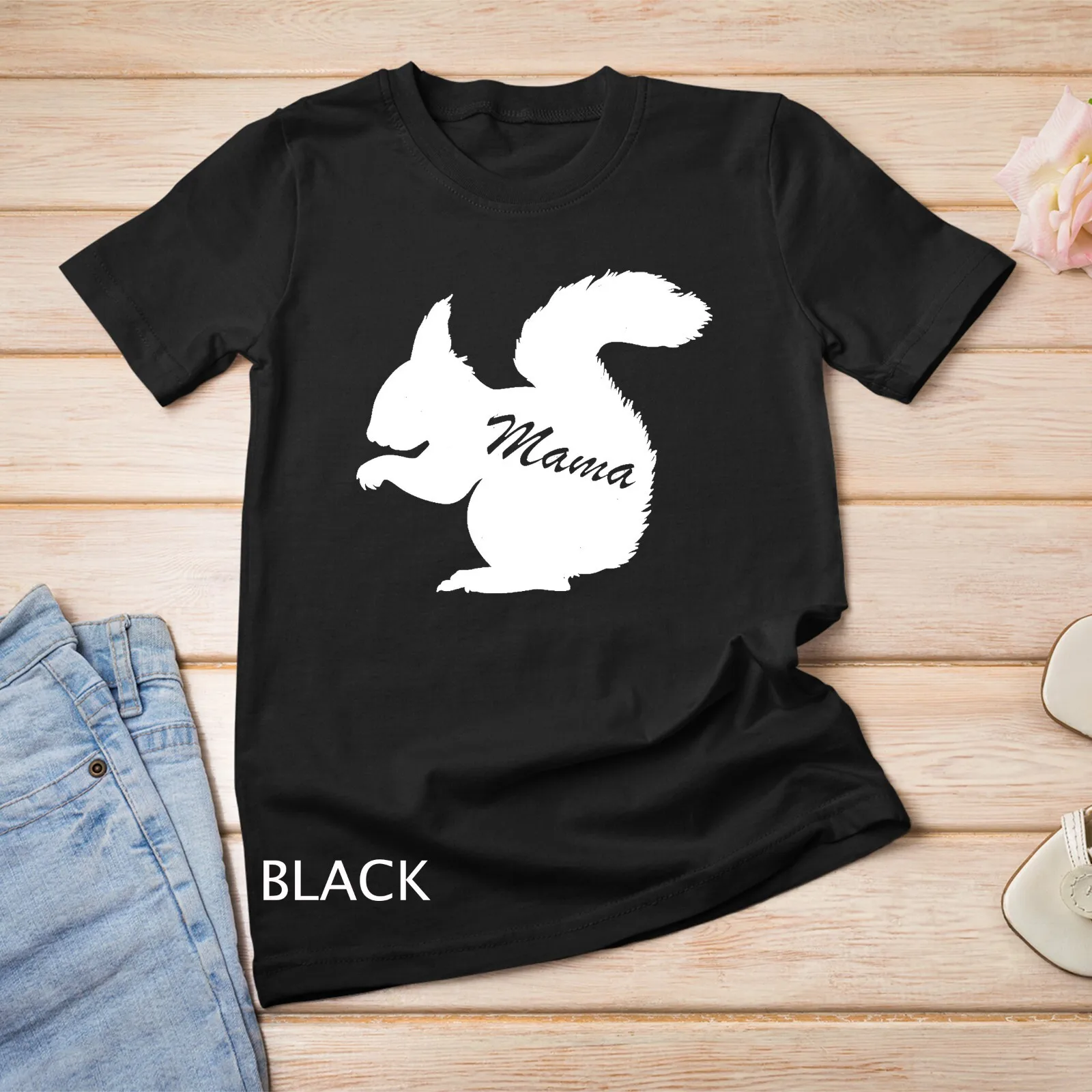 Mamá ardilla Animal camiseta padre día de la madre lindo hijo hija
