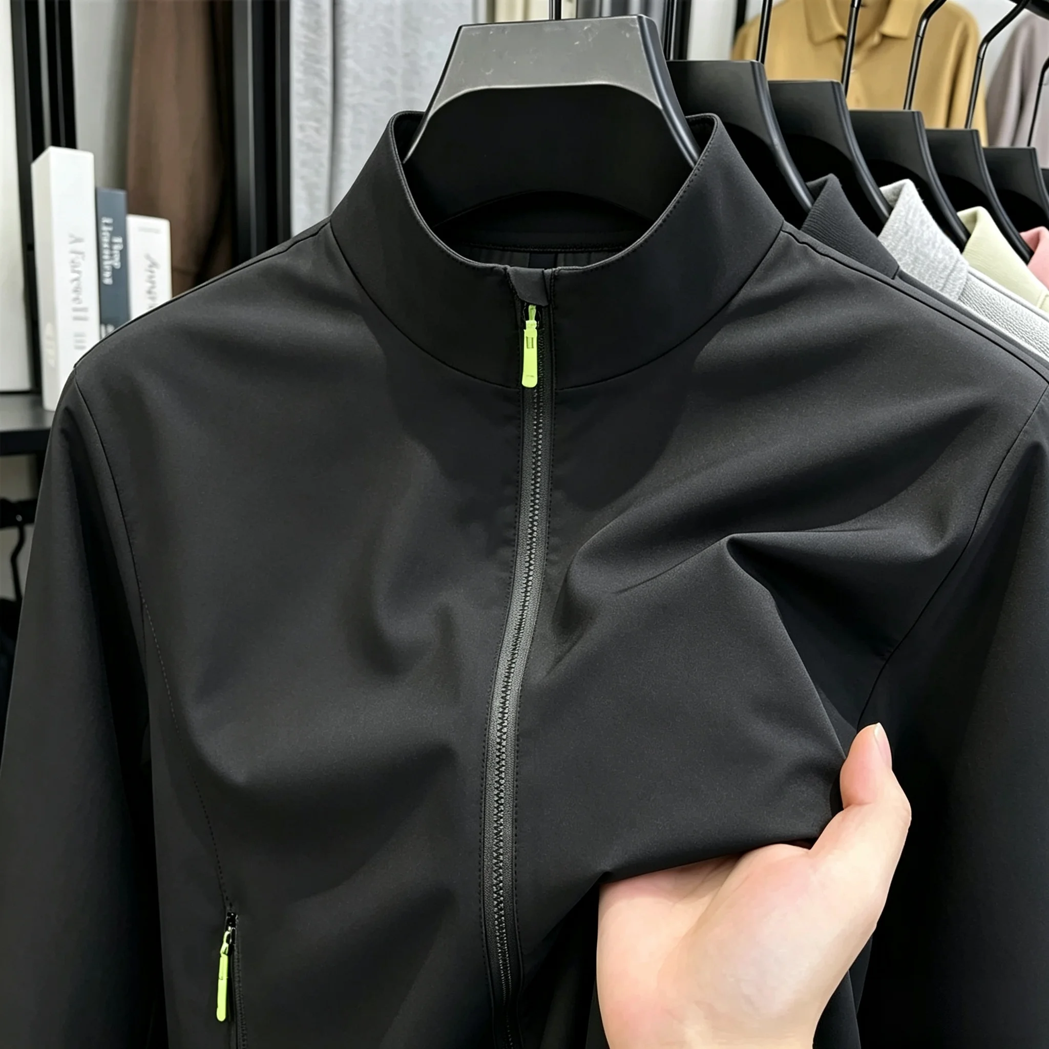 2026new high-end brand men's women's long sleeve zipper jacket autumn fashion exquisite Embroidery waterproof wear-resistant top