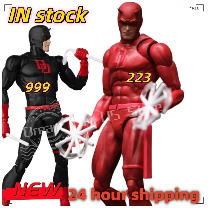 

（IN stock） NEW Original CT Toys Mafex 223 Daredevil Black Red Edition SHF Style Anime Action Figure with Movable Joints