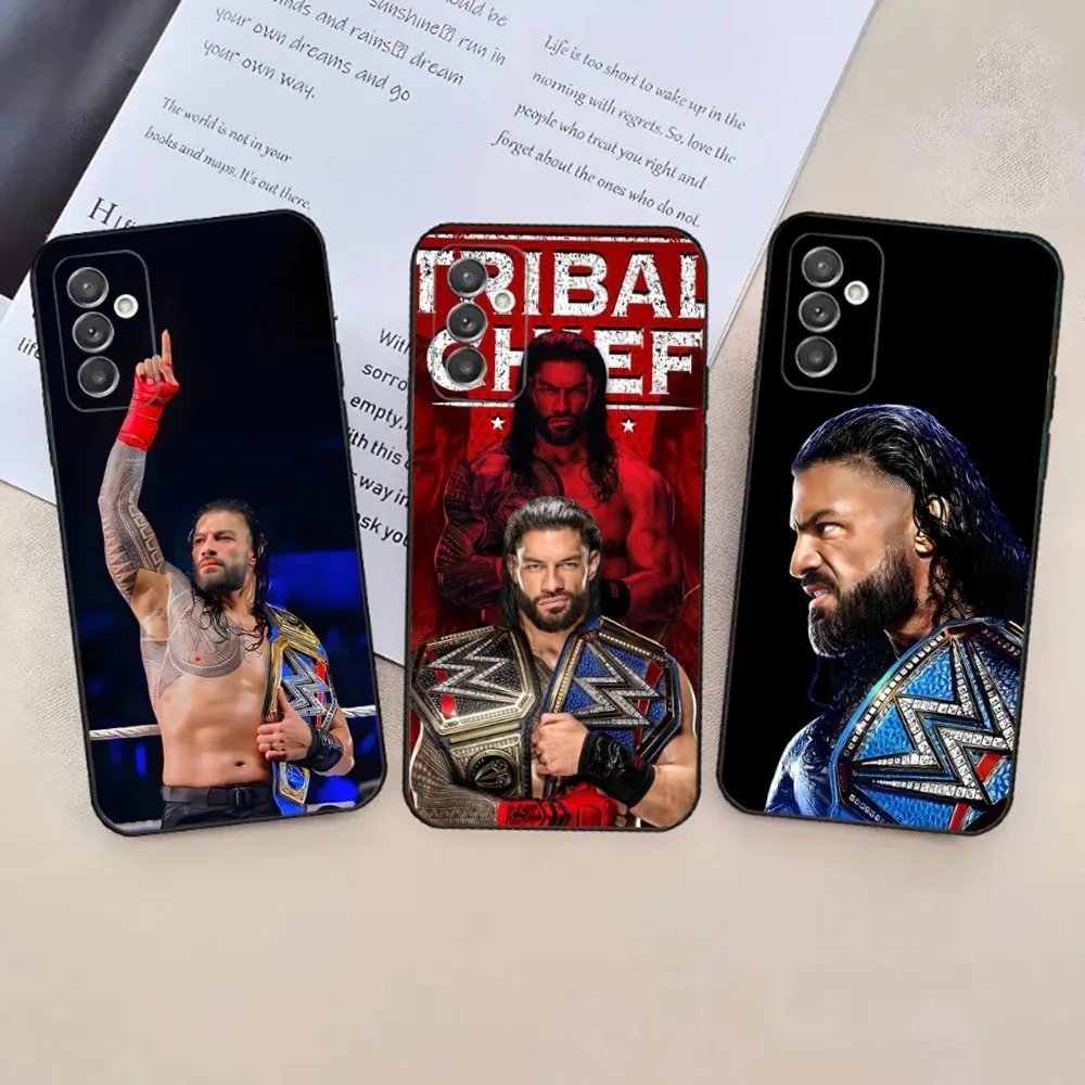 Wrestling Star Roman Reigns Phone Case For Samsung Galaxy A20,A21s,A22,A31,A32,A52,A53,A72,73,A80,A91 Soft Black Phone Cover