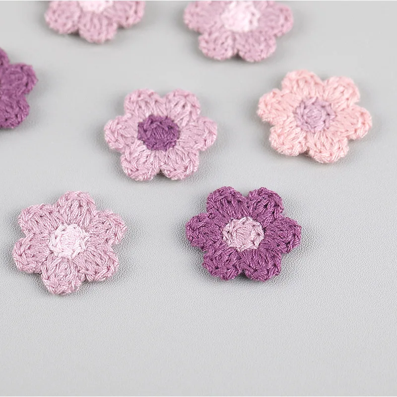 Applique fleur en laine pour bricolage vêtements, chapeau, chaussures, artisanat, fournitures de couture, patchs, couvre-chef, pinces à cheveux, accessoires de décoration