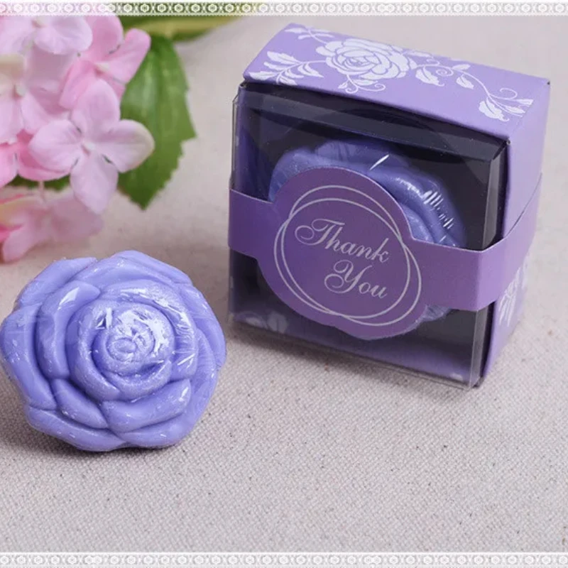 guests present 20pcs Rose Soap gift box Wedding Favor Advertising gift soap Soap 4 colors to choose