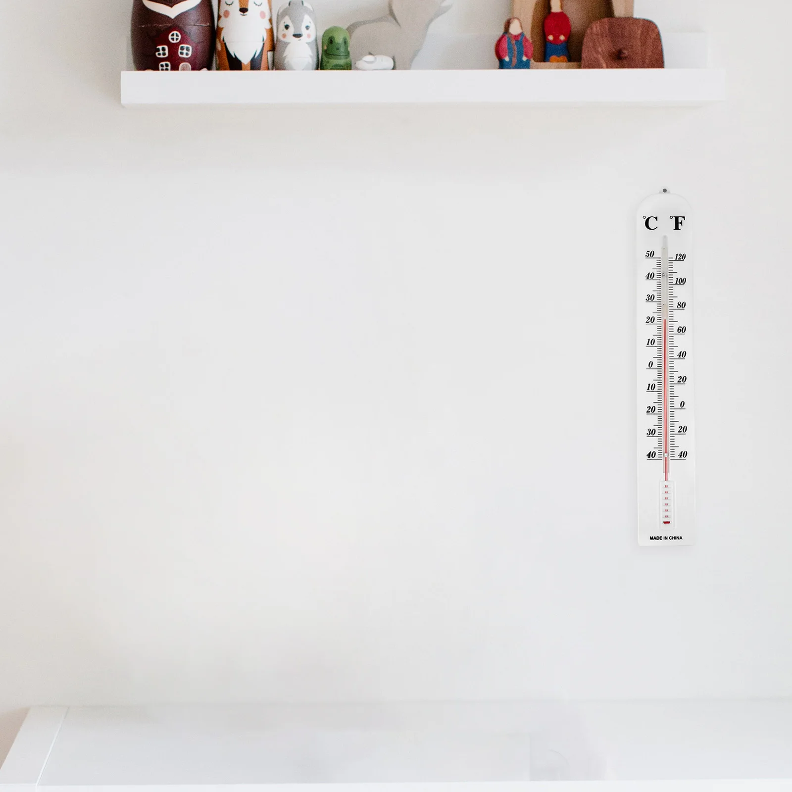 

Teaching Thermometer Dual Scale Plastic Panel Celsius Fahrenheit High Range Portable Classroom Demonstration Safety Home Use