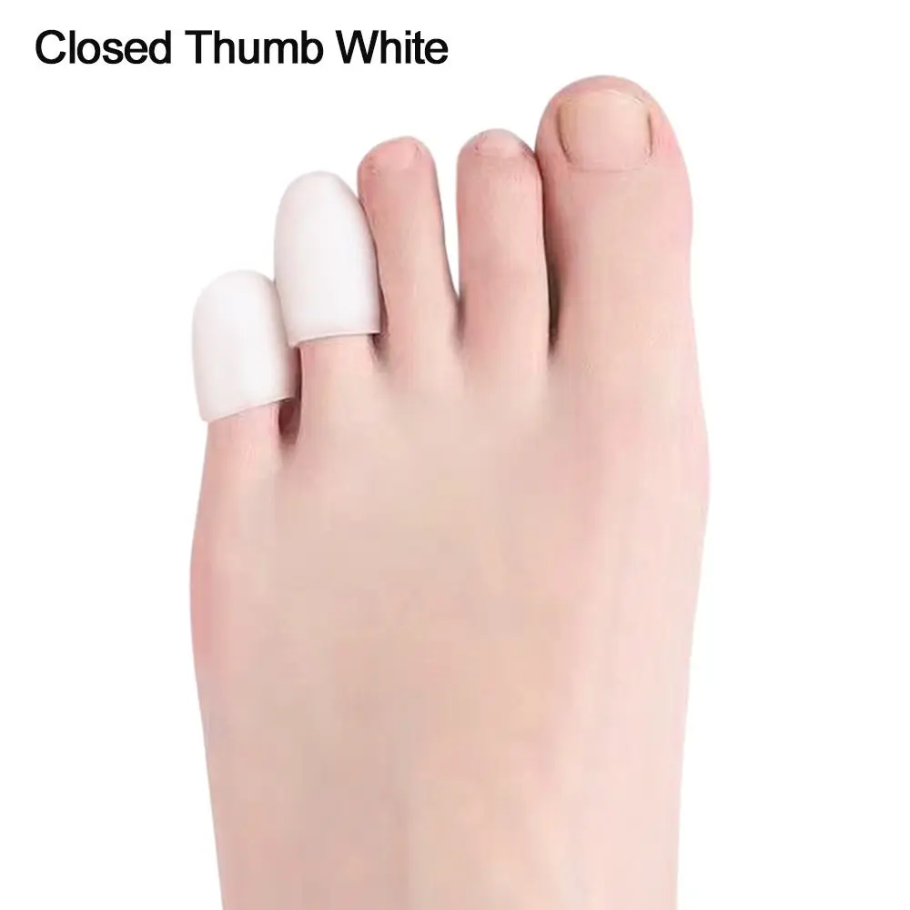 واقيات أصابع القدم المحمولة من السيليكون، أغطية أصابع القدم من الجل الأبيض تقلل الاحتكاك، واقي أصابع القدم الكبير