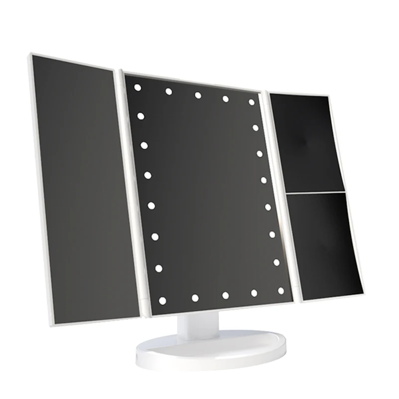 Missmeeca-Miroir de maquillage intelligent avec lumière LED, miroir à 3 voies, 2x3x