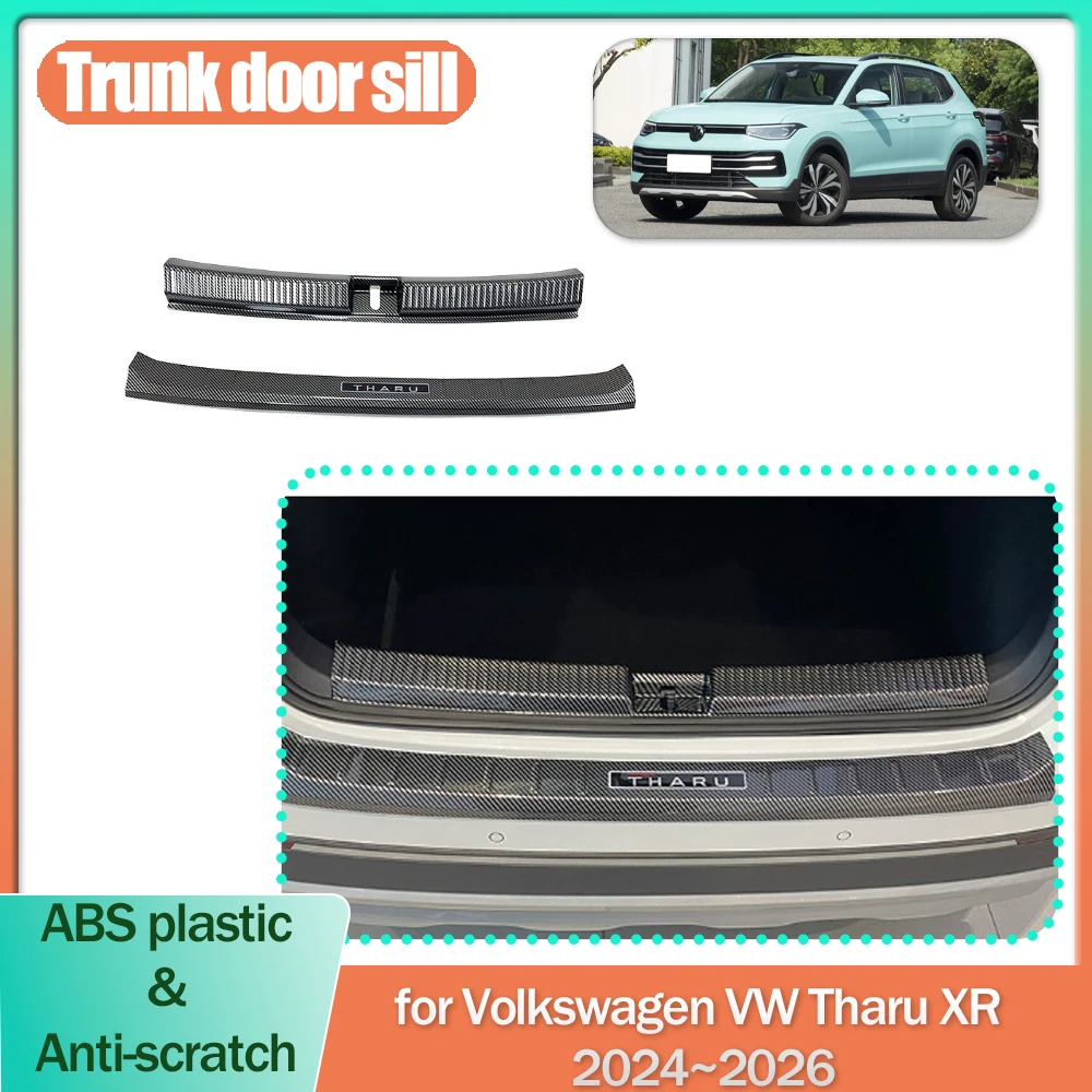 

Накладка на порог багажника автомобиля для Volkswagen VW Tharu XR 2024 ~ 2026 2025 ABS, защита от царапин, накладка на порог, деталь, аксессуары